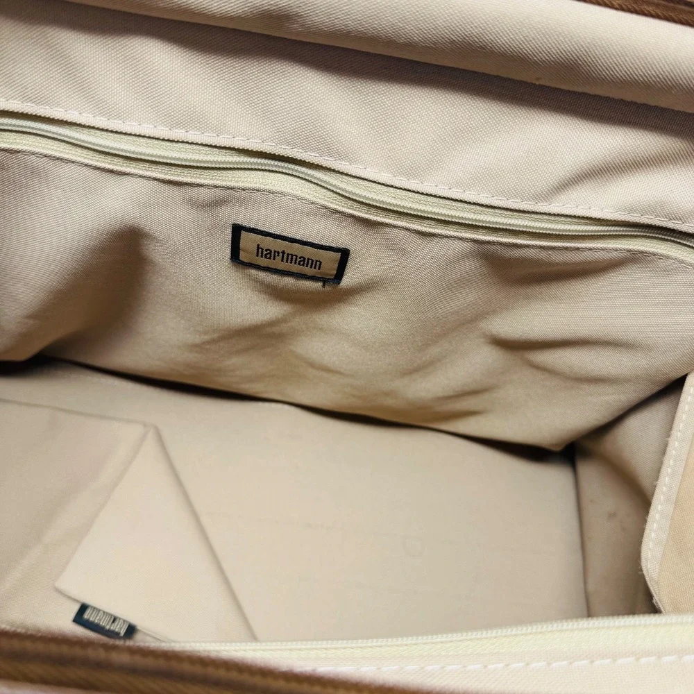 VTG Hartmann Heritage Tan Belting Leather Duffel Bag Weekender Luggage Carryon